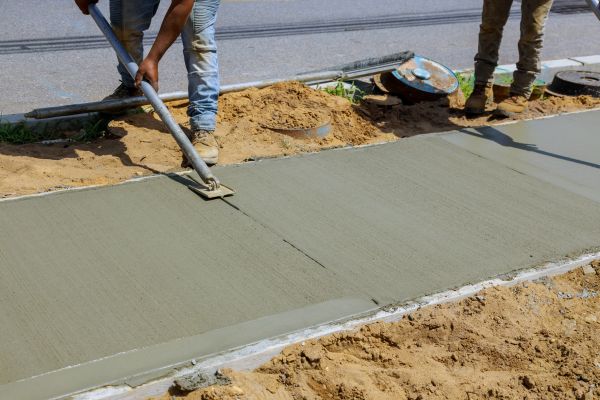 Cement Pathway Installation in Edison